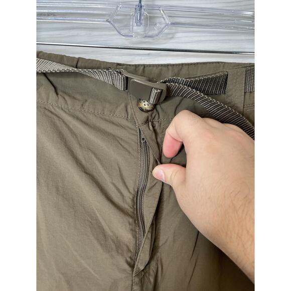 Columbia Pants Mens 38x30 Olive Nylon Hiking Cargo Quick Dry Belted Tech AM8619 - Picture 2 of 11